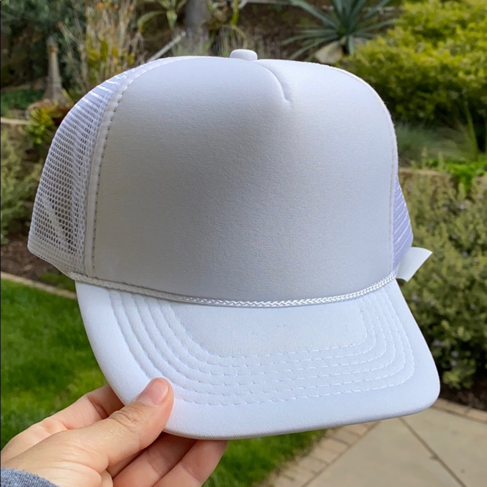 Lot of 3 Adult Blank White SnapBack Hats